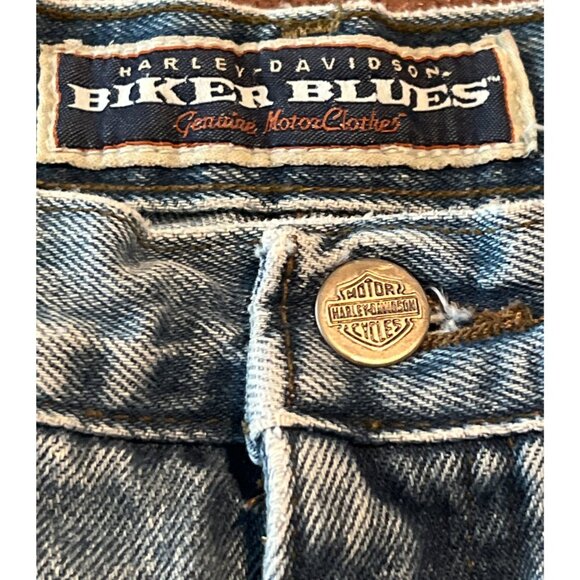 Harley-Davidson Biker Blues Jeans 38/30 Genuine MotorClothes Denim USA - Picture 2 of 9